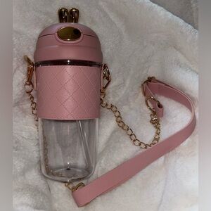Adorable water bottle with strap